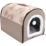 HEEPDD Innen Warm Warme Hundehöhle Betthaus, Weiche Flanell Oxford Stofftausthöhle Alle Jahreszeit (M)