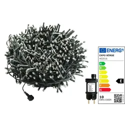 Lichterkette gr ̧n 800 LED warmweifl 19 Meter 8 Funktionen Timer Deko