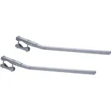 Sauvic Wäscheständer für Geländer 89425, grau, anpassungsfähig, klappbar, 63 cm