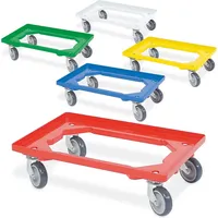 BRB-Lagertechnik Kistenroller 600 x 400 mm Blau/Gelb/Grün/Rot/Weiß