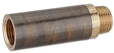 Rotguss Gewindefitting-Hahnverlängerung 1/2'' x 65 mm