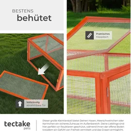 Tectake Freigehege 181 x 90 x 48 cm braun