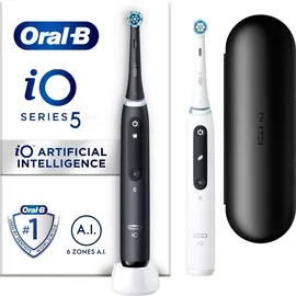 Oral B Oral-B Elektrische Zahnbürste iO5 Duo Doppelpack schwarz/weiß