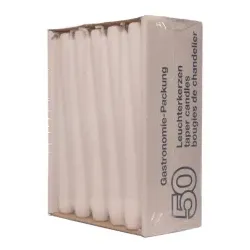 Leuchterkerze weiß AG-301 , 1 Packung = 50 Stück