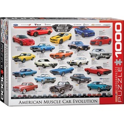 empireposter Puzzle American Muscle Car Evolution - 1000 Teile Puzzle im Format 68x48 cm, Puzzleteile