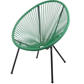 Lomadox Relaxsessel Gartensessel Sessel Balkonsessel 2er Set grün