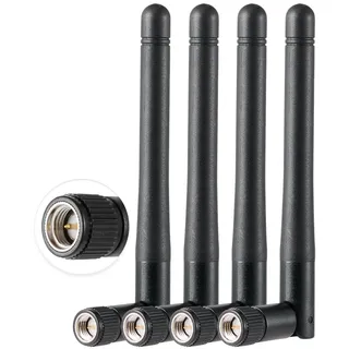 Vecys 4er-Pack Dualband WiFi Antenne 2.4GHz & 5GHz, 5.8GHz, 3dBi MIMO SMA männlich für Router, LAN-Karte, Überwachungsmonitor