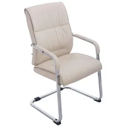 CLP 2er Set Freischwinger XXL Anubis Kunstleder creme