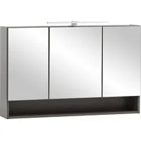 WELLTIME Spiegelschrank WELLTIME "Stubach", grau (graphit), B:100cm H:64cm T:20cm,