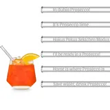 Prosecco Geschenk Glasstrohhalme Lustige Sprüche 6X 15 Cm Kurze Strohhalme Gesch