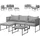 Svita Detroit Gartenmöbel Set Polyrattan Lounge Modular grau
