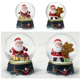 CEPEWA Schneekugel Santa 2er Set | 7x11cm Glas Polyresin | Weihnachtsmann Schüttelkugel Schneewirbel Weihnachtsdekoration