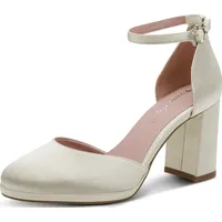 TAMARIS Damen Pumps mit Blockabsatz, weiß, 40 EU