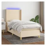 vidaXL Boxspringbett 100 x 200 cm Creme