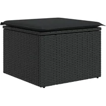 vidaXL Gartenhocker mit Kissen 57,5 x 71,9 x 37 cm schwarz 4 St.