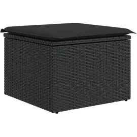 vidaXL Gartenhocker mit Kissen 57,5 x 71,9 x 37 cm schwarz 4 St.