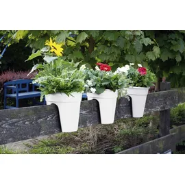 KHW Flowerclip Ø 27 x 27,5 cm weiß 3 Stück
