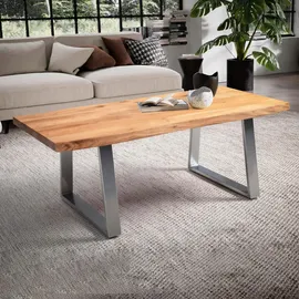 Wohnling Couchtisch Massivholz braun 120,0 x 60,0 x 46,0 cm