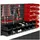 Tectake Kleinteilemagazin Kunststoff 17 cm x 54 cm x 96 cm schwarz