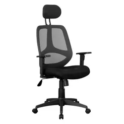 KADIMA DESIGN Komfortabler Bürostuhl: Ergonomisches Design, verstellbare Kopfstütze/Armlehnen, Netzbezug, 120 kg Belastbarkeit.