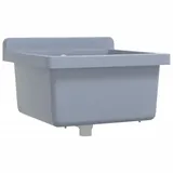 Ausgussbecken Wandmontage Grau 40x40x24 cm Harz - Grau