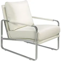 AC ANGEL CERDA Angel Cerdá  Polsterer Sessel aus weißem Kunstleder 5026C