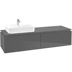 Villeroy & Boch Legato Waschtischunterschrank B76300FP 160x38x50cm, Glossy Grey