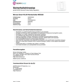 Meross Smart Wi-Fi Wandschalter 2-Wege Touch Button