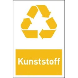Design-Recyclingschild: Kunststoff, Folie selbstklebend, 150 x 100 mm - 100x150 mm Folie selbstklebend