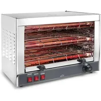 Lacor 69173 Horizontaler elektrischer Toaster mit Doppelgrill, Grau, 3600