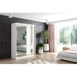 altdecor Schiebetürenschrank Grace 160 x 216 x 61 cm Weiß
