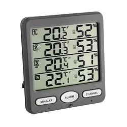 TFA® Klima Monitor 30.3054.10 Wetterstation grau