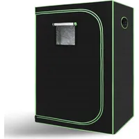 VINGO Growbox Beobachtungsfenster Gewaechshaus Growzelt Indoor Pflanzenzelt 120x60x180CM - Schwarz/Grün