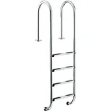mediPool Poolleiter Edelstahl Silberfarben 150 cm