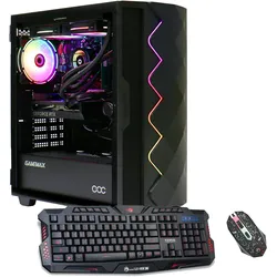 GAMEMAX Gaming-PC, schwarz (diamond bk), Microsoft Windows 11 Home (64 Bit), 16 GB RAM 1000 GB SSD, Computer, Windows 11