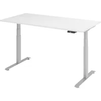 Bümö Schreibtisch 160 x 80 cm Weiß / Silber