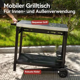 Royal Gourmet Grillwagen 137,5 kg Edelstahl silber