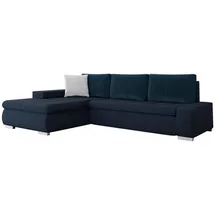 Mirjan24 Ecksofa Dunkelblau, Textil, 5-Sitzer, L-Form,Rechteckig, 265x185 cm, Wohnzimmer, Sofas + Couches, Wohnlandschaften, Ecksofas