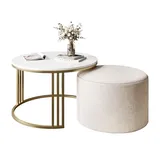 lookway LORI Beige Metall 70 x 49 x 70 cm