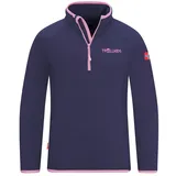 TROLLKIDS Nordland Fleece Mit Halbem Reißverschluss - Violet Blue / Wild Rose - 176 cm