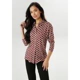 Aniston SELECTED Hemdbluse mit extravagantem, farbenfrohen Retro-Muster - NEUE KOLLEKTION, Gr. 38, bordeaux-offwhite-schwarz, , 97012202-38