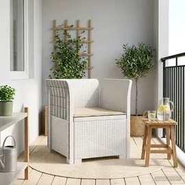 vidaXL 1-Sitzer Sessel 1 x 1 x 1 cm weiß