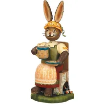 Hubrig Volkskunst Zschorlau Erzgebirge Hubrig Volkskunst GmbH Dekofigur Hubrig Volkskunst, 'Räucherhase-Kaffeegustel 30cm'