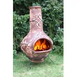 eindrucksvoller großer Aztekenofen aus Mexiko - Gartenkamin - Terrassenofen