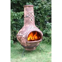eindrucksvoller großer Aztekenofen aus Mexiko - Gartenkamin - Terrassenofen