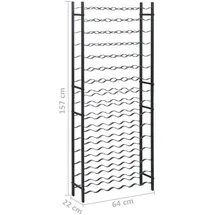 vidaXL Weinregal 22 x 22 x 157 cm Schwarz