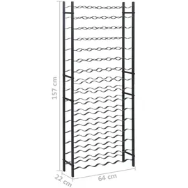 vidaXL Weinregal 22 x 22 x 157 cm Schwarz