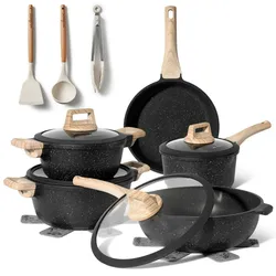 JUST PERFECTO Induktions Töpfe Set Schwarz -Induktions Töpfe Set