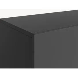 [en.casa] Evaton TV-Lowboard 160 x 32 x 30 cm Dunkelgrau Spanplatte
