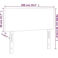 VidaXL LED Kopfteil Dunkelgrün 100x5x78/88 cm Samt